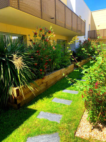 Création d'un jardin privatif dans une résidence 