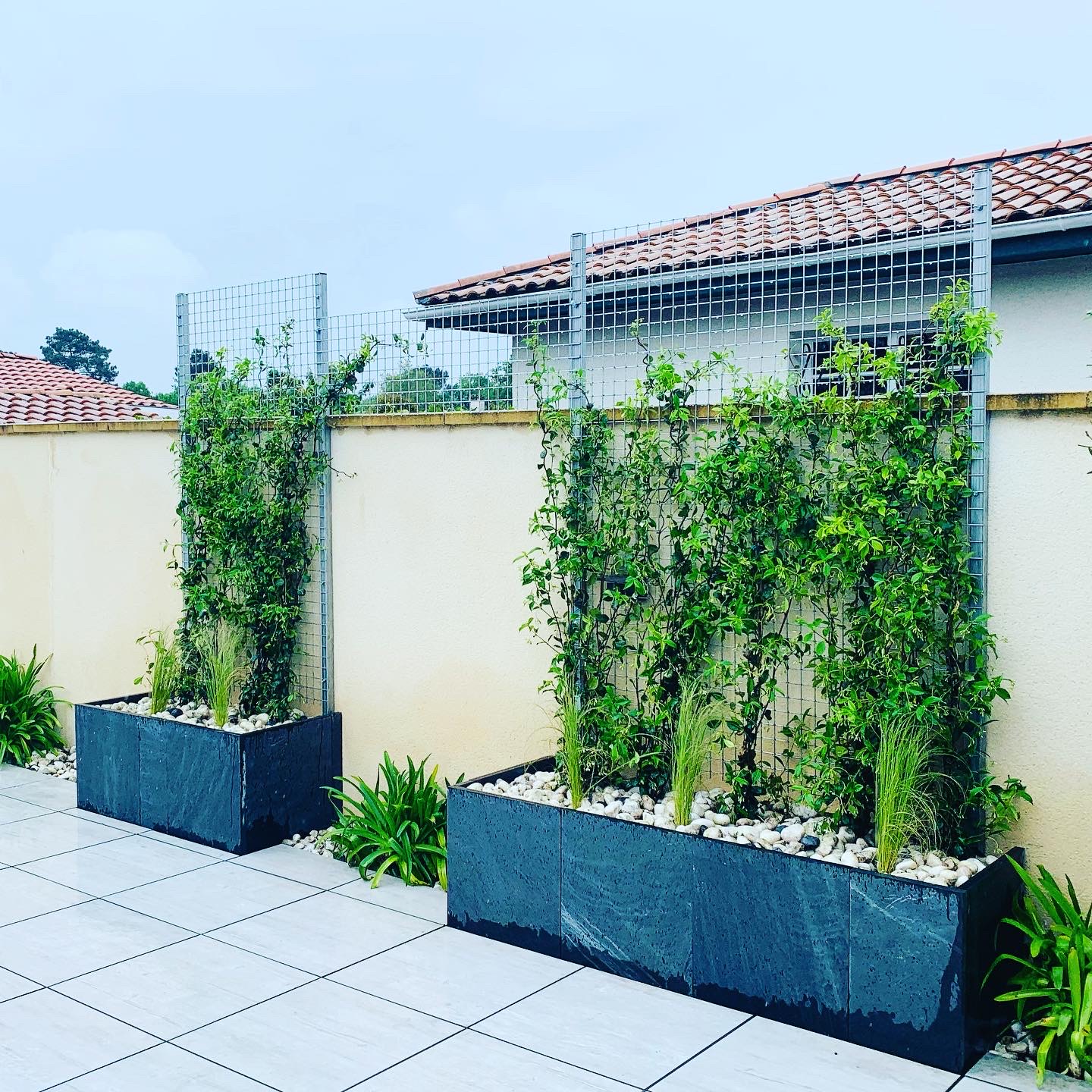 Création d&rsquo;une jardinière en ardoise à Cestas