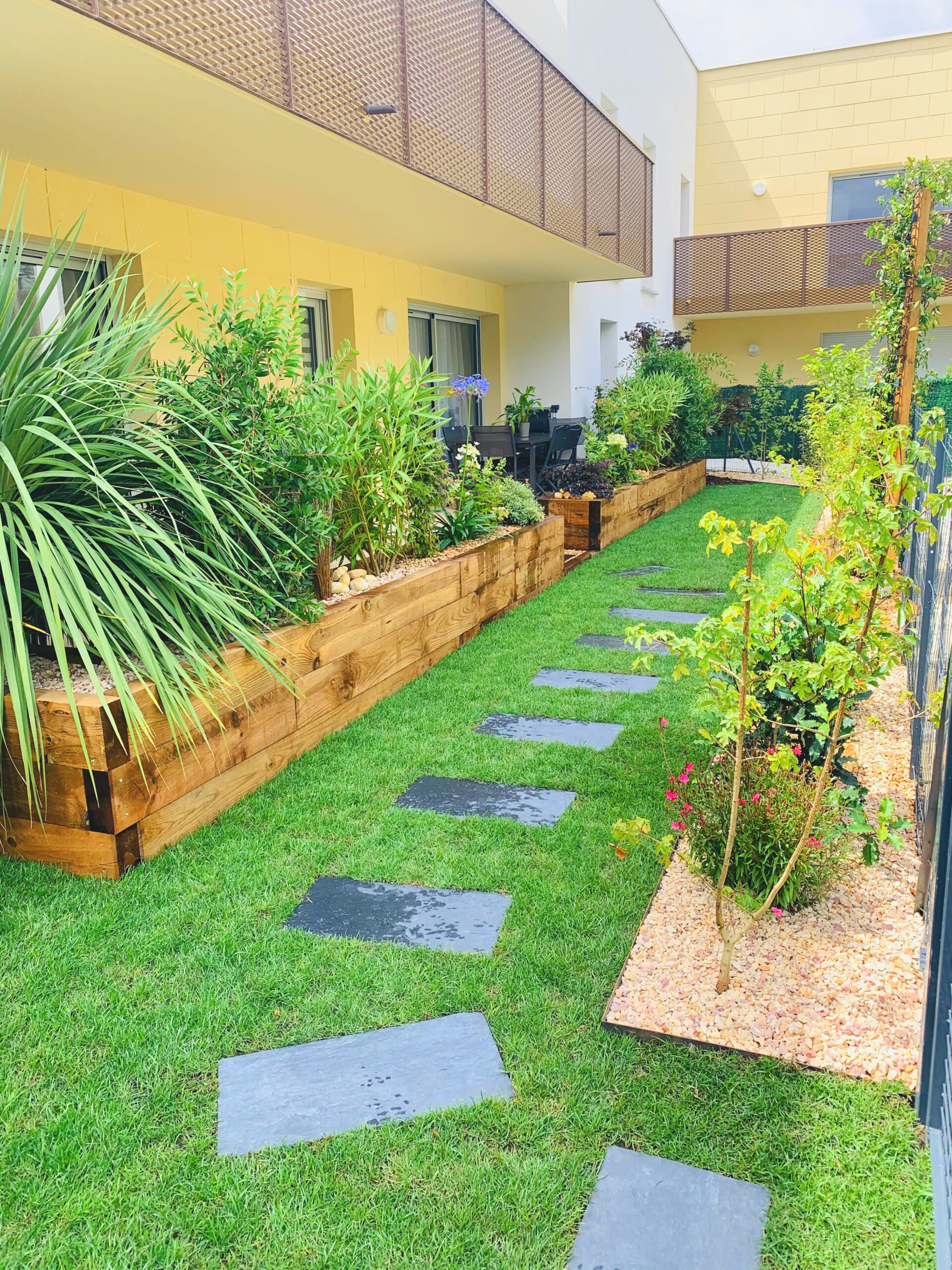 Création d&rsquo;un jardin privatif dans une résidence à Villenave-d&rsquo;Ornon