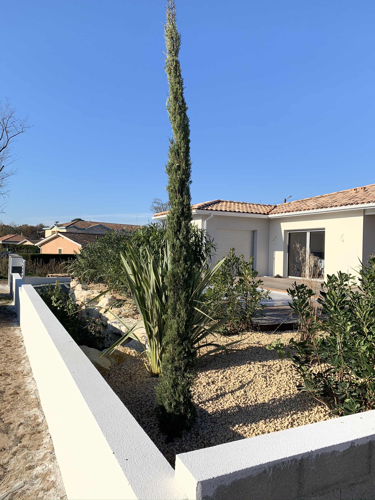 Enrochement paysager à Cestas