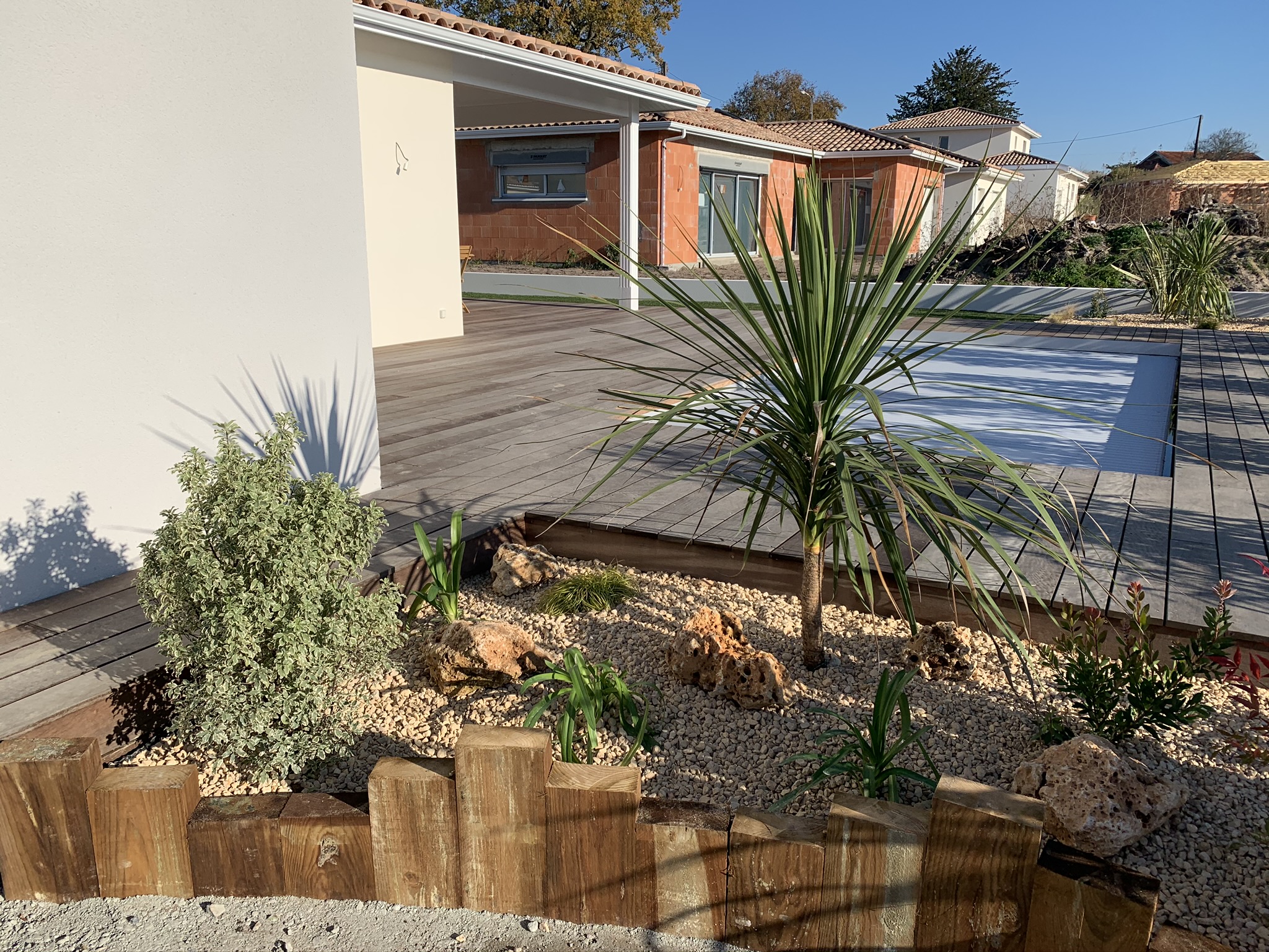 Enrochement paysager à Cestas